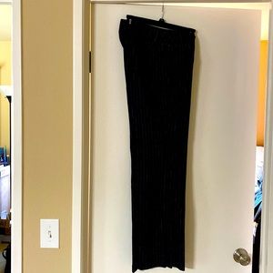 Size 8 pinstripe black denim straight leg pants